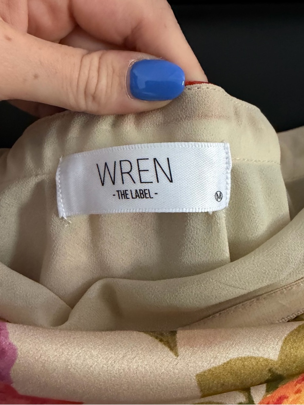 Wren The Label - Floral Strapless Maxi Dress in Cream with Multicolor Blooms - Picture 3 of 5